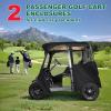 image10L0L 2 Passenger Deluxe Golf Cart Driving Enclosures for Club Car Precedent Waterproof Portable Transparent Golf Cart Cover Storage Enclosure  4Sided Roof up to 57quot LBlack