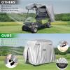 image10L0L 2442 Passenger Golf Cart Cover Fits for Yamaha EZGO Club Car 420D Waterproof Durable Polyester Golf Cart Cover with Three Zipper Doors Windproof Sunproof  BlackArmy GreenSliverPure Silver