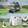 image10L0L 2442 Passenger Golf Cart Cover Fits for Yamaha EZGO Club Car 420D Waterproof Durable Polyester Golf Cart Cover with Three Zipper Doors Windproof Sunproof  BlackArmy GreenSliverPure Silver
