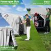 image10L0L 2442 Passenger Golf Cart Cover Fits for Yamaha EZGO Club Car 420D Waterproof Durable Polyester Golf Cart Cover with Three Zipper Doors Windproof Sunproof  BlackArmy GreenSliverPure Silver