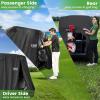 image10L0L 2442 Passenger Golf Cart Cover Fits for Yamaha EZGO Club Car 420D Waterproof Durable Polyester Golf Cart Cover with Three Zipper Doors Windproof Sunproof  BlackArmy GreenSliverBlack