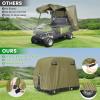 image10L0L 2442 Passenger Golf Cart Cover Fits for Yamaha EZGO Club Car 420D Waterproof Durable Polyester Golf Cart Cover with Three Zipper Doors Windproof Sunproof  BlackArmy GreenSliverArmy Green