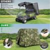image10L0L 2442 Passenger Golf Cart Cover Fits for Yamaha EZGO Club Car 420D Waterproof Durable Polyester Golf Cart Cover with Three Zipper Doors Windproof Sunproof  BlackArmy GreenSliverGreen Camouflage