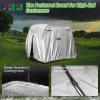 image10L0L 2442 Passenger Golf Cart Cover Fits for Yamaha EZGO Club Car 420D Waterproof Durable Polyester Golf Cart Cover with Three Zipper Doors Windproof Sunproof  BlackArmy GreenSliverPure Silver