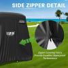 image10L0L 2442 Passenger Golf Cart Cover Fits for Yamaha EZGO Club Car 420D Waterproof Durable Polyester Golf Cart Cover with Three Zipper Doors Windproof Sunproof  BlackArmy GreenSliverBlack