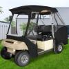 image10L0L 4 Passenger Golf Cart Enclosure Drivable Rain Cover Short Roof 5659quot with Bench for Club Car DS Windproof Waterproof Portable 4Sided Clear Window ampamp Durable YKK Door Zipper