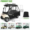 image10L0L 4 Passenger Golf Cart Enclosure Drivable Rain Cover Short Roof 5659quot with Bench for Club Car DS Windproof Waterproof Portable 4Sided Clear Window ampamp Durable YKK Door Zipper
