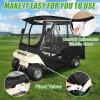 image10L0L 4 Passenger Golf Cart Enclosure Drivable Rain Cover Short Roof 5659quot with Bench for Club Car DS Windproof Waterproof Portable 4Sided Clear Window ampamp Durable YKK Door Zipper