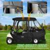 image10L0L 4 Passenger Golf Cart Enclosure Drivable Rain Cover Short Roof 5659quot with Bench for Club Car DS Windproof Waterproof Portable 4Sided Clear Window ampamp Durable YKK Door Zipper