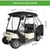 image10L0L 4 Passenger Golf Cart Enclosure for Club Car DS 600D Waterproof Windproof Portable Transparent Golf Cart Rain CoverDriving Enclosure Black Tailight Can Be Seen