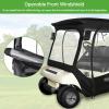 image10L0L 4 Passenger Golf Cart Enclosure for Club Car DS 600D Waterproof Windproof Portable Transparent Golf Cart Rain CoverDriving Enclosure Black Tailight Can Be Seen