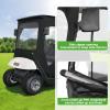 image10L0L 600D Golf Cart Enclosure 2 Passenger Rain Cover 4 Sided for EZGO TXTRXV with 2 Door Zippers Security Side Mirror Openings Taillight Zone UPVC Windows Waterproof Portable TransparentBlack