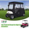 image10L0L 600D Golf Cart Enclosure 2 Passenger Rain Cover 4 Sided for EZGO TXTRXV with 2 Door Zippers Security Side Mirror Openings Taillight Zone UPVC Windows Waterproof Portable TransparentBlack