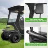 image10L0L Deluxe Golf Cart Enclosure 2 Passenger for Club Car Precedent Onward ampamp Tempo Golf Cart 4 Sided Clear PVC Window with Security Side Mirror Openings and Zipper Entry Golf Cart Rain CoverBlack