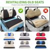 image10L0L Elastic Golf Cart Seat Covers for Yamaha Club Car Precedent and Most Original Front Seat Sandwich Material A Perfect Balance of Warmth in Winter and Cooling in SummerBlack and Beige