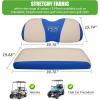 image10L0L Elastic Golf Cart Seat Covers for Yamaha Club Car Precedent and Most Original Front Seat Sandwich Material A Perfect Balance of Warmth in Winter and Cooling in SummerBeige and Blue