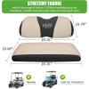 image10L0L Elastic Golf Cart Seat Covers for Yamaha Club Car Precedent and Most Original Front Seat Sandwich Material A Perfect Balance of Warmth in Winter and Cooling in SummerBeige and Black
