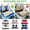 image10L0L Elastic Golf Cart Seat Covers for Yamaha Club Car Precedent and Most Original Front Seat Sandwich Material A Perfect Balance of Warmth in Winter and Cooling in SummerBeige and Blue