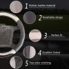image10L0L Golf Cart 14quot Steering Leather Wheel Cover for Club Car DS Precedent for Yamaha Models Breathable Rubber Leather MaterialsGood Texture Nice Look Black White Colorblackgray