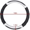 image10L0L Golf Cart 14quot Steering Leather Wheel Cover for Club Car DS Precedent for Yamaha Models Breathable Rubber Leather MaterialsGood Texture Nice Look Black White Colorblackwhite