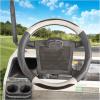 image10L0L Golf Cart 14quot Steering Leather Wheel Cover for Club Car DS Precedent for Yamaha Models Breathable Rubber Leather MaterialsGood Texture Nice Look Black White Colorblackgray