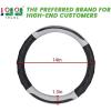 image10L0L Golf Cart 14quot Steering Leather Wheel Cover for Club Car DS Precedent for Yamaha Models Breathable Rubber Leather MaterialsGood Texture Nice Look Black White Colorblackgray
