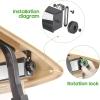 image10L0L Golf Cart 5 Panel Wide Angle Panoramic Rear View Mirror Universal Fit for Yamaha EZGO TXT EZGO RXV Club Car DS Club Car Precedent Golf Cart