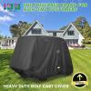 image10L0L Golf Cart Covers Universal Fits Yamaha EZGO Club Car Lifted 24 Passengers 600D Waterproof Windproof Sunproof Outdoor Full Cover 3ZipperBlack 600D