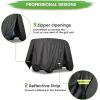 image10L0L Golf Cart Covers Universal Fits Yamaha EZGO Club Car Lifted 24 Passengers 600D Waterproof Windproof Sunproof Outdoor Full Cover 3ZipperBlack 600D