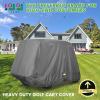 image10L0L Golf Cart Covers Universal Fits Yamaha EZGO Club Car Lifted 24 Passengers 600D Waterproof Windproof Sunproof Outdoor Full Cover 3ZipperGray 600D