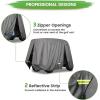 image10L0L Golf Cart Covers Universal Fits Yamaha EZGO Club Car Lifted 24 Passengers 600D Waterproof Windproof Sunproof Outdoor Full Cover 3ZipperGray 600D