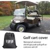 image10L0L Golf Cart Covers Universal Fits Yamaha EZGO Club Car Lifted 24 Passengers 600D Waterproof Windproof Sunproof Outdoor Full Cover 3ZipperSilver 400D