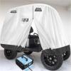 image10L0L Golf Cart Covers Universal Fits Yamaha EZGO Club Car Lifted 24 Passengers 600D Waterproof Windproof Sunproof Outdoor Full Cover 3ZipperSilver 400D