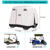 image10L0L Golf Cart Covers Universal Fits Yamaha EZGO Club Car Lifted 24 Passengers 600D Waterproof Windproof Sunproof Outdoor Full Cover 3ZipperSilver 400D