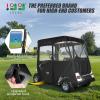 image10L0L Golf Cart Deluxe Driving Enclosure 2 Passenger Fits EZGO TXT ampamp RXV Golf Cart Only Heavy Duty 600D Waterproof Portable Drivable Golf Cart Storage Cover EnclosureGolf Buggy Keep Warm Cover