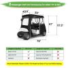 image10L0L Golf Cart Deluxe Driving Enclosure 2 Passenger Fits EZGO TXT ampamp RXV Golf Cart Only Heavy Duty 600D Waterproof Portable Drivable Golf Cart Storage Cover EnclosureGolf Buggy Keep Warm Cover