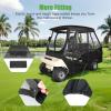 image10L0L Golf Cart Driving Enclosure for Club Car DS 24 Passenger Short Roof Waterproof Windproof Heavy Duty 600D Rain Cover with 4Sided Clear Windows ampamp Durable Door Zipper AllWeather Protection