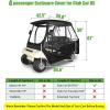 image10L0L Golf Cart Driving Enclosure for Club Car DS 24 Passenger Short Roof Waterproof Windproof Heavy Duty 600D Rain Cover with 4Sided Clear Windows ampamp Durable Door Zipper AllWeather Protection