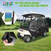 image10L0L Golf Cart Driving Enclosure for Club Car DS 24 Passenger Short Roof Waterproof Windproof Heavy Duty 600D Rain Cover with 4Sided Clear Windows ampamp Durable Door Zipper AllWeather Protection