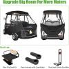 image10L0L Golf Cart Driving Enclosure for Club Car DS 24 Passenger Short Roof Waterproof Windproof Heavy Duty 600D Rain Cover with 4Sided Clear Windows ampamp Durable Door Zipper AllWeather Protection