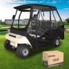 image10L0L Golf Cart Driving Enclosure for Club Car DS 24 Passenger Short Roof Waterproof Windproof Heavy Duty 600D Rain Cover with 4Sided Clear Windows ampamp Durable Door Zipper AllWeather Protection