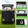 image10L0L Golf Cart Enclosure 2 Passenger 600D for EZGO TXTRXV with 2 Door Zippers Security Side Mirror Openings Waterproof Driving Rain Cover