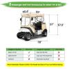 image10L0L Golf Cart Enclosure 2 Passenger for EZGO TXTWaterproof Portable Drivable Golf Cart Storage CoverTravel 4Sided EnclosureBeige