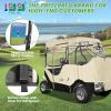 image10L0L Golf Cart Enclosure 2 Passenger for EZGO TXTWaterproof Portable Drivable Golf Cart Storage CoverTravel 4Sided EnclosureBeige