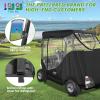 image10L0L Golf Cart Enclosure 2 Passenger for EZGO TXTWaterproof Portable Drivable Golf Cart Storage CoverTravel 4Sided EnclosureBlack