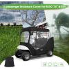 image10L0L Golf Cart Enclosure 2 Passenger for EZGO TXTWaterproof Portable Drivable Golf Cart Storage CoverTravel 4Sided EnclosureBlack