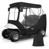 image10L0L Golf Cart Enclosure 2 Passenger for EZGO TXTWaterproof Portable Drivable Golf Cart Storage CoverTravel 4Sided EnclosureBlack