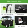 image10L0L Golf Cart Enclosure Fit for 2 Passengers EZGO TXT RXV600D Waterproof Snowproof Golf Buggy Keep Warm Cover 2 Door Zippers 4Side Clear Window and 4 Windproof Hooks Golf Cart Rain Cover BlackBlack