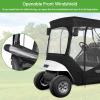 image10L0L Golf Cart Enclosure Fit for 2 Passengers EZGO TXT RXV600D Waterproof Snowproof Golf Buggy Keep Warm Cover 2 Door Zippers 4Side Clear Window and 4 Windproof Hooks Golf Cart Rain Cover BlackBlack