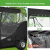 image10L0L Golf Cart Enclosure Fit for 2 Passengers EZGO TXT RXV600D Waterproof Snowproof Golf Buggy Keep Warm Cover 2 Door Zippers 4Side Clear Window and 4 Windproof Hooks Golf Cart Rain Cover BlackBlack